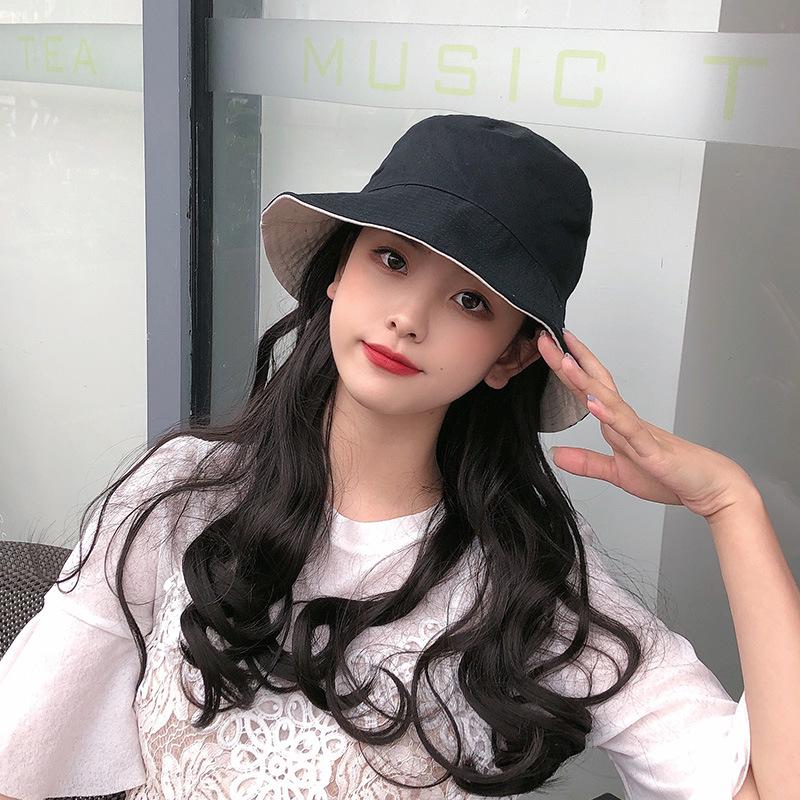 Damen Doppelseitiger Fischerhut: Sonnenschutz im koreanischen und japanischen Stil