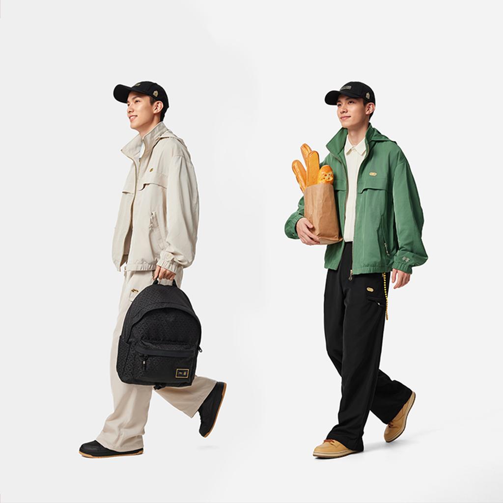 Li Ning Kapuzen-Reißverschluss Einfarbig Bequem Vielseitig Locker Lässig Schlicht Sport Langarmjacke Herrenjacke AFDVG31-2