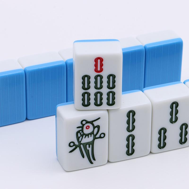 Large & Medium Hand-Rubbed Bamboo Mahjong Tiles for Home & Dorm Use