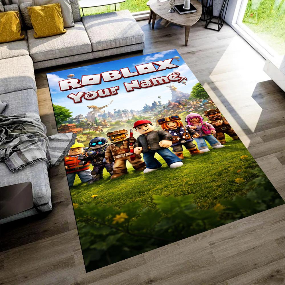 Roblox Customized Name Floor Mat Perfect for Hallway Balcony Dining Room Kitchen Anti-slip Rug Office Home Decor Best for Christmas