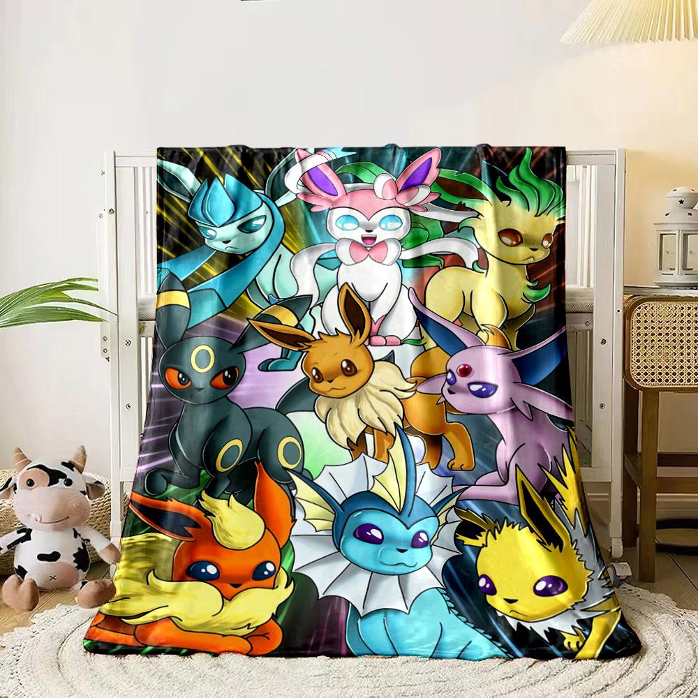 

A group of colorful, stylized, fox-like creatures with varied elemental themes. for all seasons blanket lunch break throw gift 80cm x 120cm