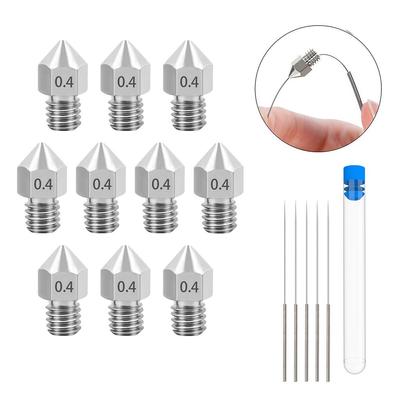 10X MK8 Ekstruder Do Drukarki 3D Dysza Ze Stali Nierdzewnej Do Creality CR-10 Ender3