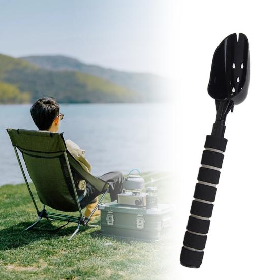 Bait Throwing Spoon Stretchable Non-Stick Anti-slip Angling Aluminum Alloy Retractable Mini Lure Spoon Outdoor Fishing