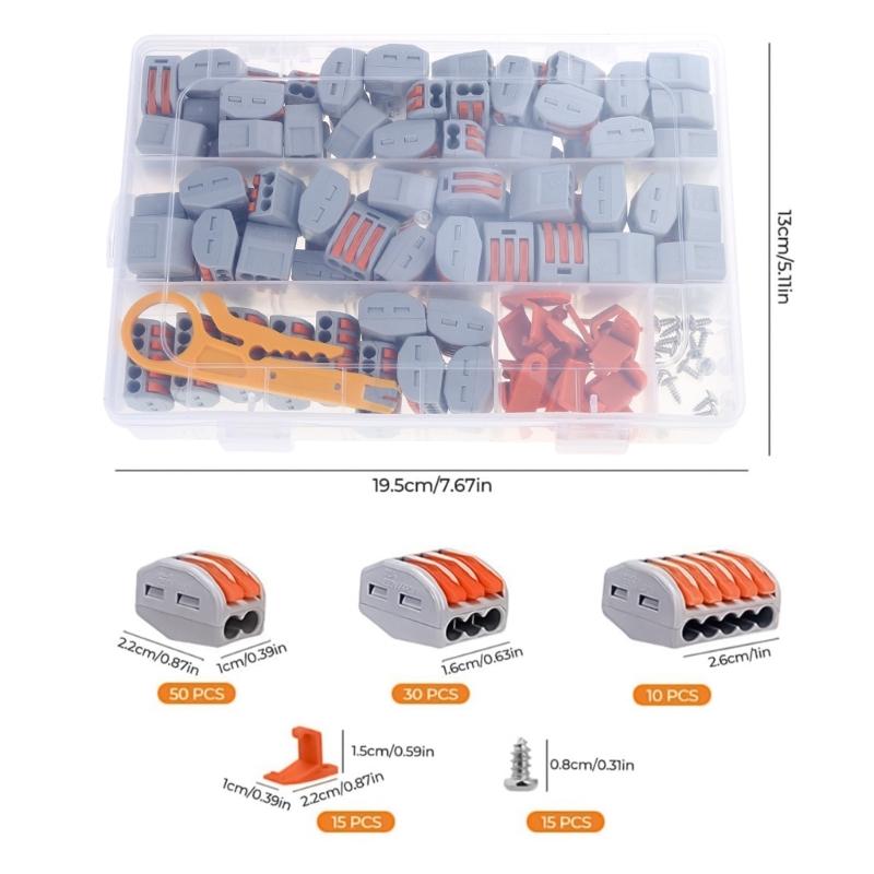 Splicing Connector Assortment Wire   Splices Connector Set Quick Connect Wire Terminals Set Electrical Connector Blocks Set