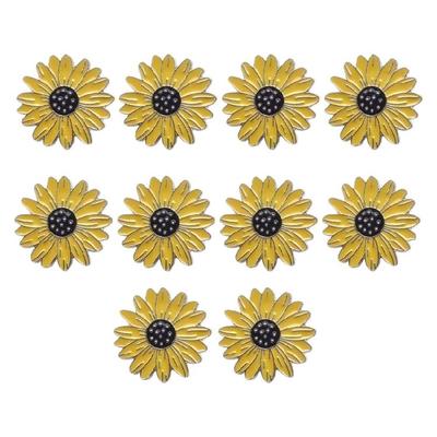 Federleichte Sonnenblumenbrosche Schmuck Nahtlose Kleidungskompatibilität Tag zu Nacht