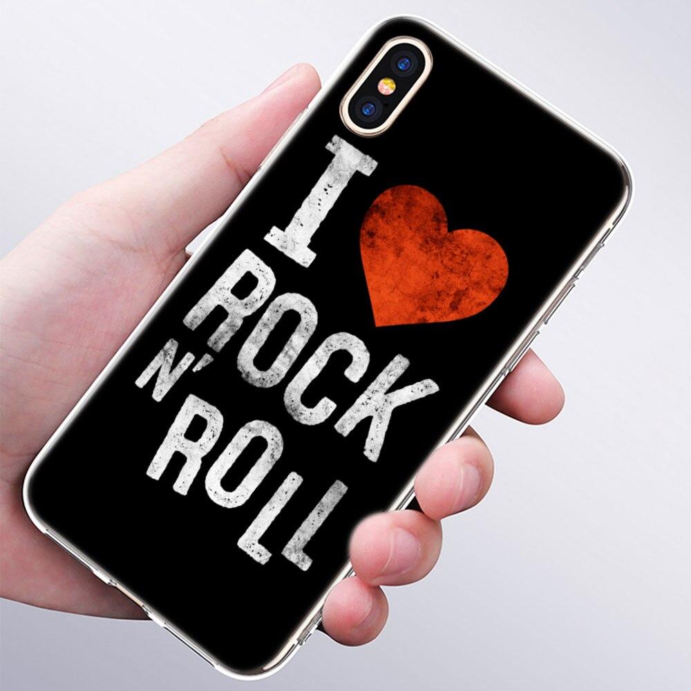 luxury Soft Silicone Phone Case Rock roll skull for Apple iPhone 11 Pro XS Max X XR 6 6S 7 8 Plus 5 5S SE Fashion Cover