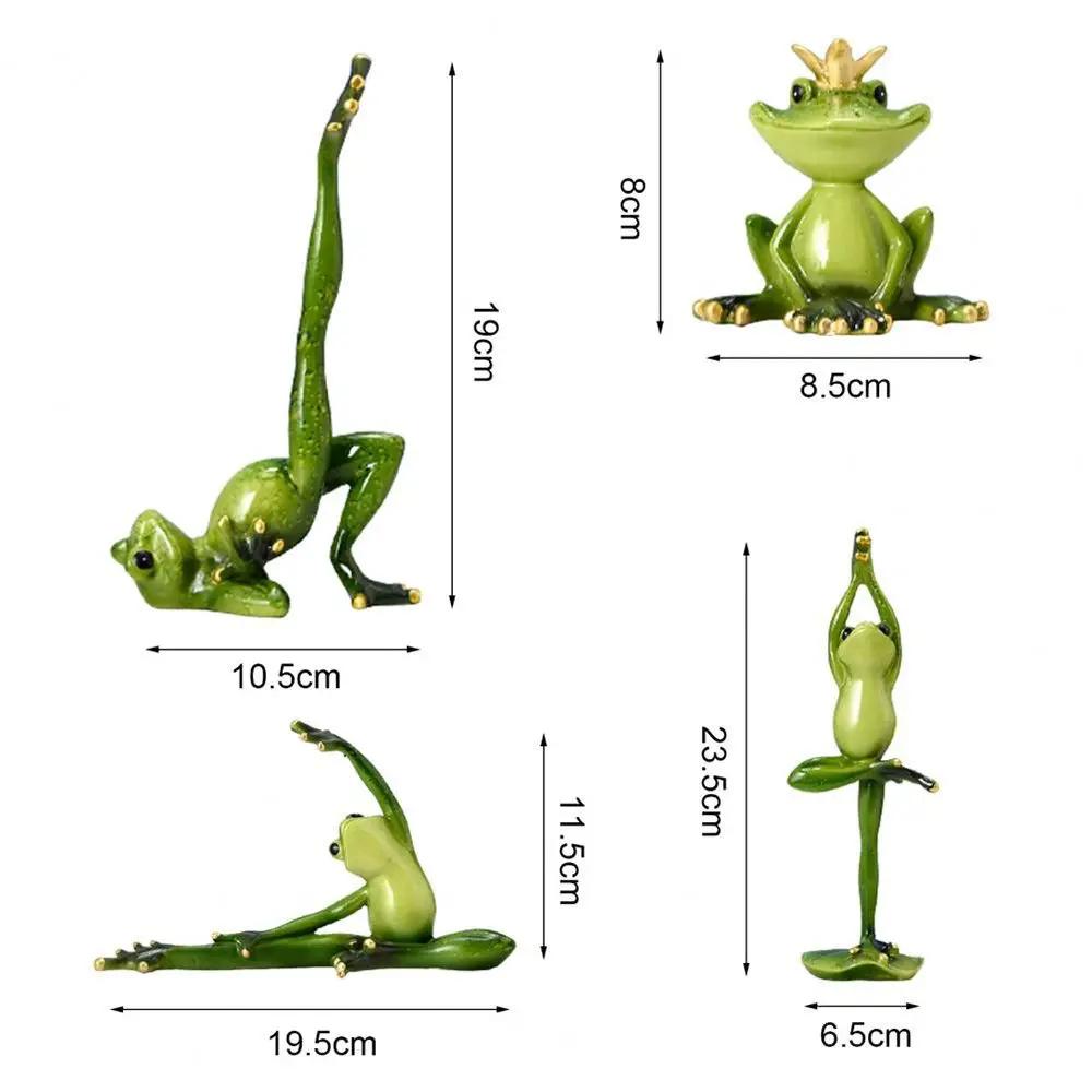 Rane da Yoga Creative Artigianato in Resina Miniature Scultura Rana Statua Arredamento Tavolo Scrivania Casa