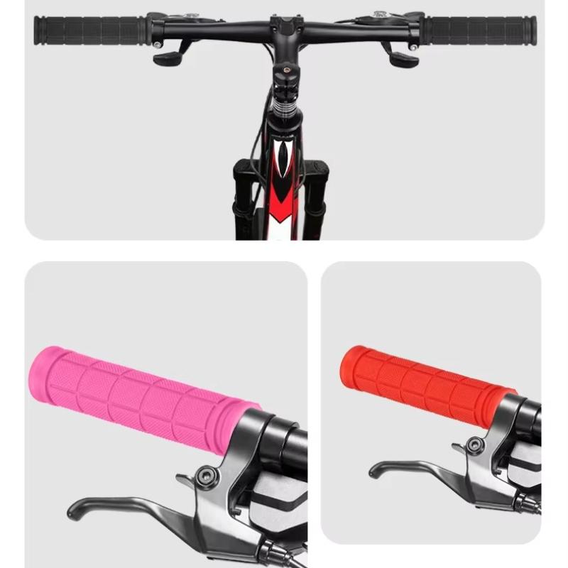 Colorful Soft Rubber Bike Grips Universal MTB Fixed Gear Handlebar Grips Non-Slip Cycling Upgrade Accessories