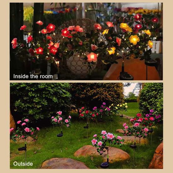 LED Solar Flower Light IP65 Waterproof Automatic ON/OFF Simple Installation