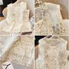 New Temperament Vest 2025 Versatile Embroidered Sequined Lace Summer Vest Thin