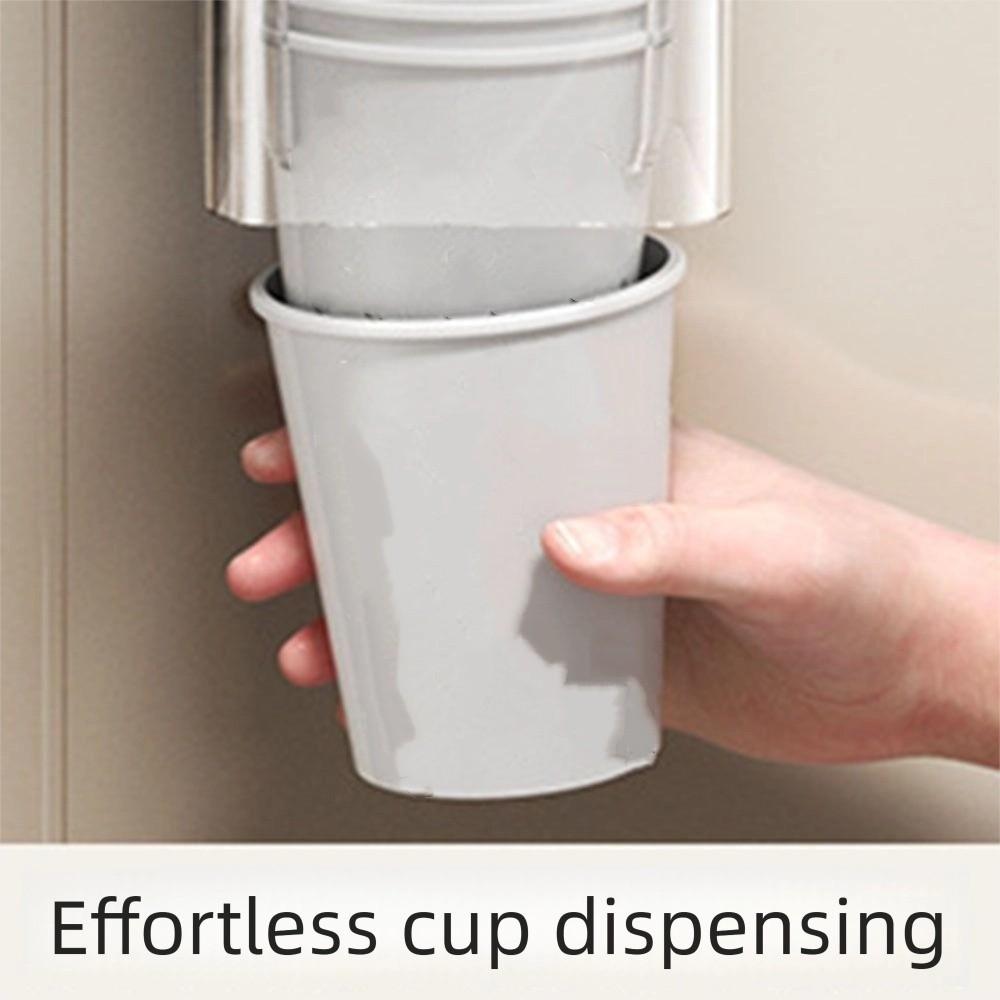 Clear Design Disposable Cup Dispenser Suction Cup Cup Picker Paper Cup Storage Rack  for Kitchen