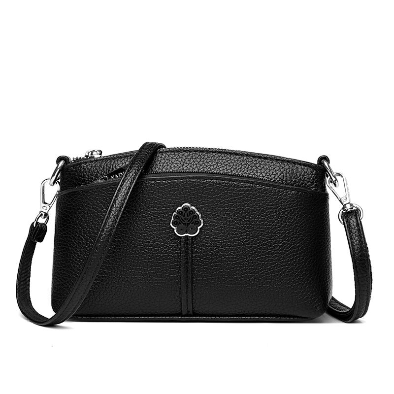 New Women'S Shoulder Purse Bag Fashion Atmosphere Crossbody Messenger Bag Women'S Small Mother Handbag Soft Leather Bags