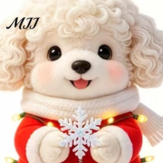 Holiday Animal Hanging Ornaments Christmas Dog Wooden Ornament, 2D Cartoon Puppy Kitten Decor with String, Tree Party Decoration Handmade Style