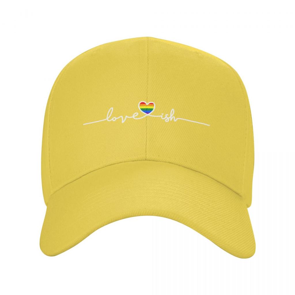 Personalized Fashion Rainbow Hearbeat LGBT Baseball Cap Unisex Women Adjustable Unisex Gay Pride Lesbian Dad Hat Outdoor Sun Hat