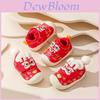 Baby Winter Snowman Toddler Shoes With Plush Warmth For Learning Walks