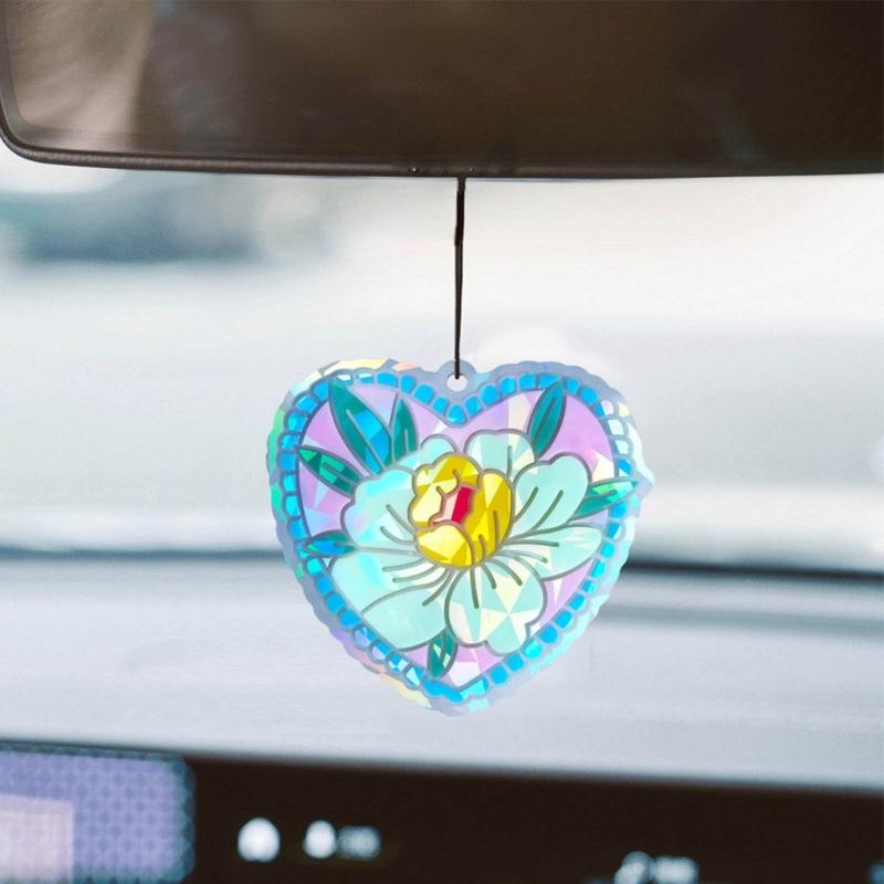 Holographic Heart Mold Silicone Jewelry Pendant Resin Mold Sparkling Flower Epoxy Mold Earring Charm Mold DIY Craft