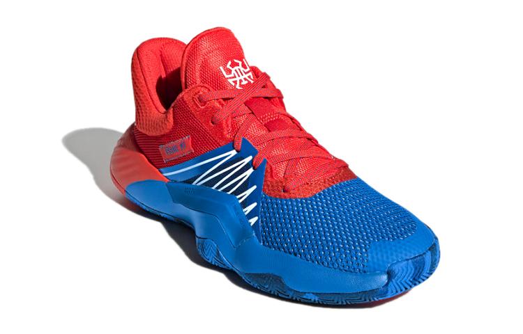 adidas D.O.N. Issue #1 Slip Resistant Abrasion Resistant Low Top Children's Basketball Shoes Red Blue EF2932