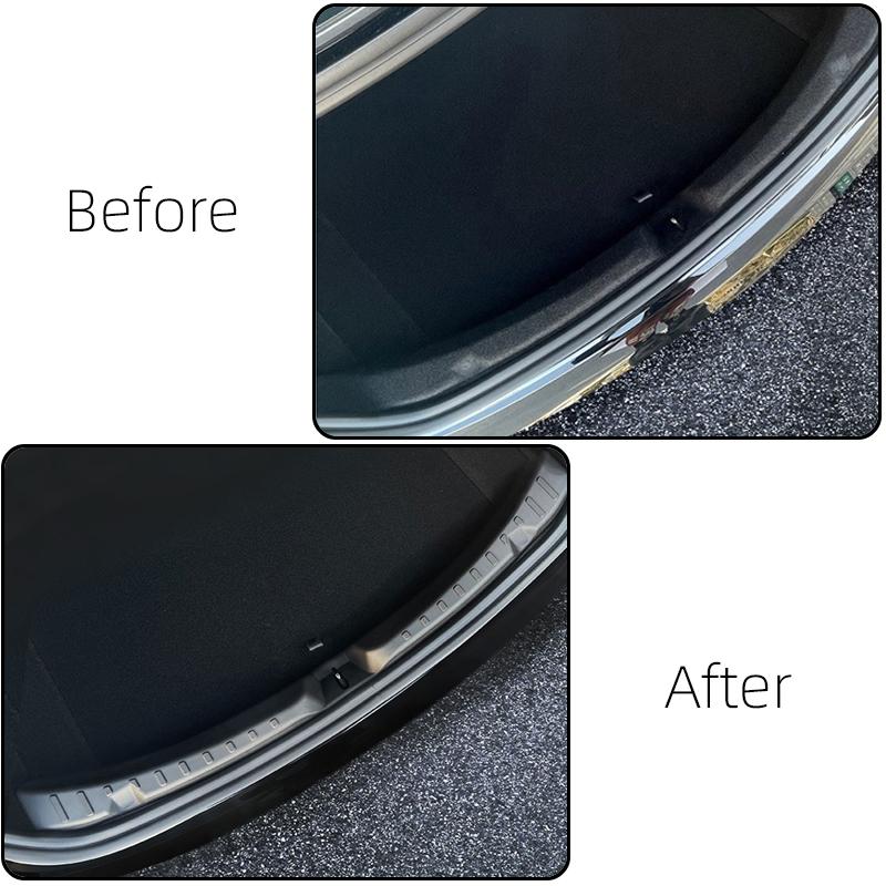 For Tesla Model 3 Highland 2024-2025 Accessories TPE Trunk Sill Plate Cover Rear Trunk Protector Guard for Tesla New Model 3