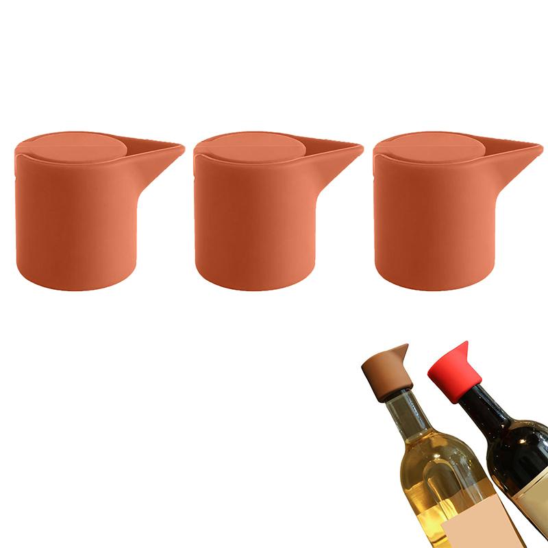 

Набор герметичных пробок для вина и шампанского, прочные силиконовые уплотнители для бутылок, герметичные портативные вакуумные пробки оранжевый