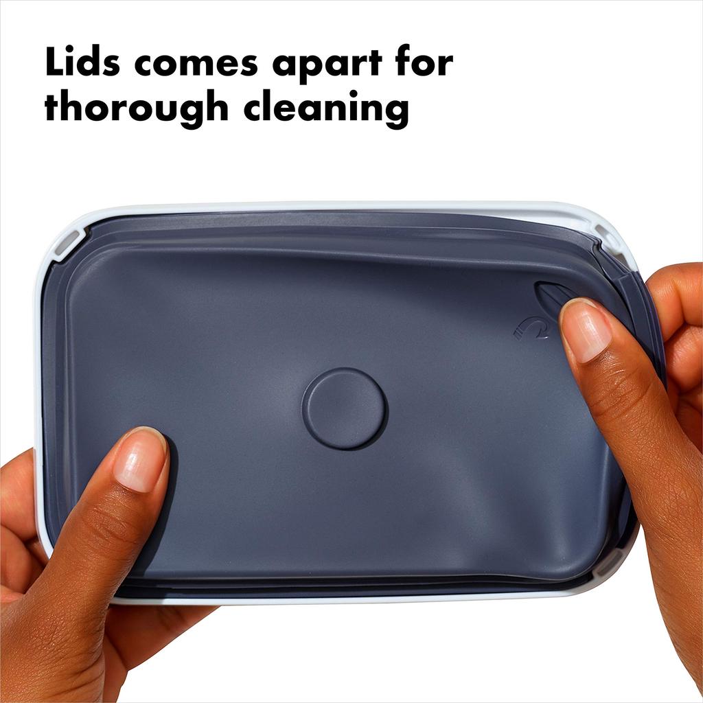 OXO Mini Square Short Storage Airtight Pop Container for Dry and Moisture Protection Container, Plastic, 0.5L, Food, Seasonings, Goods,