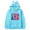 Kids Girls Anime Cartoon K-Pop Rumi Zoey Mira Printed Cat Ear Casual Long Sleeves Hoodies