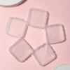 A Transparent Square Makeup Box with a Lid - a Dustproof, Lightweight, Travel-Friendly Cosmetic Storage Case