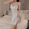 Vintage Women Sexy Lace Silk Night Dress Sleepwear Lingerie Satin Nightdress
