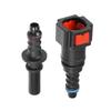 A ABSOPRO Car Fuel Line Hose Quick Release Connector Kit Straight 5/16" 7.89mm SAE To 1/4" 6mm Hose Plastic, Red
