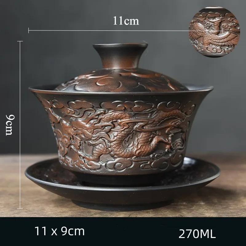 Purple Pottery Teapot Tea Cup Ceremony accessories Kung Fu Tea Set Pure Handmade Teapot Teapot for Tea Puer Kettle,