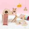 Decorative Wooden Hamster Ladder Wood Hamster Toy Staircase Hamster Climbing Ladder  for Playing