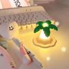 Mini Night Light LED Cartoon  Coconut Tree Desk Lamp Desktop Ornament Bedside Bedroom Table Lights Children Boy Holiday Gifts