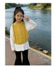 Girls' spring vest, western style knitwear, spring clothing, college style girls' vest, Fried Dough Twists knitting