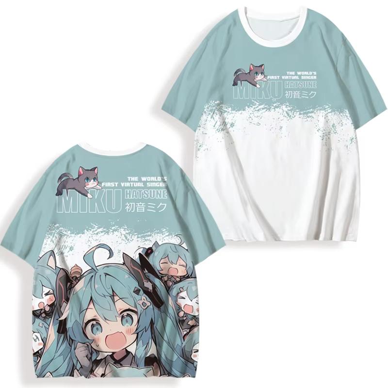 Hatsune Miku 3D Printed Women's Short Sleeve Tee Summer Casual Cute Men's Sport Tops Hot Anime Fans T-shirt Unisex Tops Y2K 2025