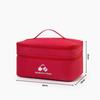 Portable Double-layer Medicine Storage Bag Solid Color Zipper First Aid Bag Large Capacity Medicine Bag Home