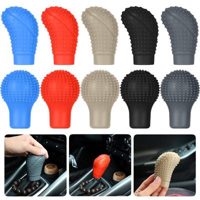 Universal Car Handball Handbrake Case Silicone Gear Shift Knob Cover Gearshift Head Protector