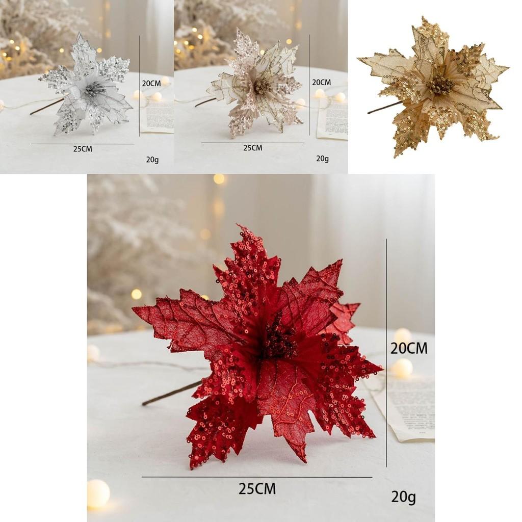Tulle And Luxurious Velvet Faux Flower Christmas Arrangement For Stylish Holiday Decorations