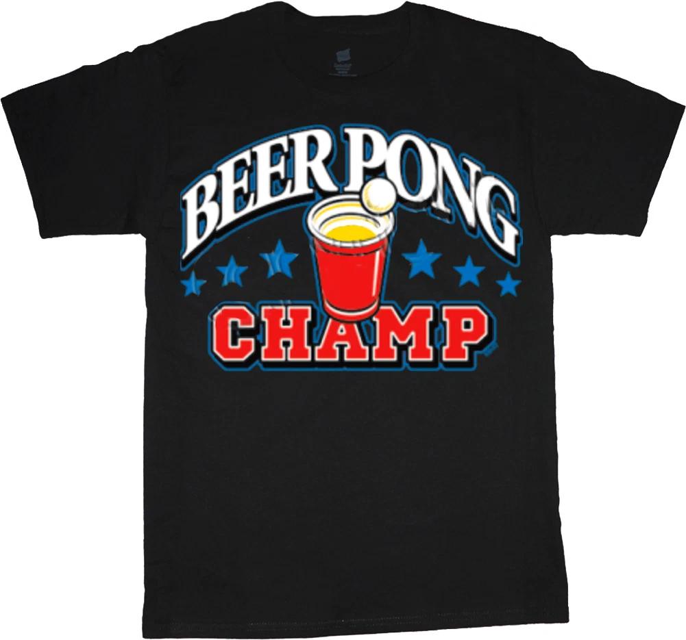Beer Pong champ shirt funny decal shirt party design t-shirt gift for men XL