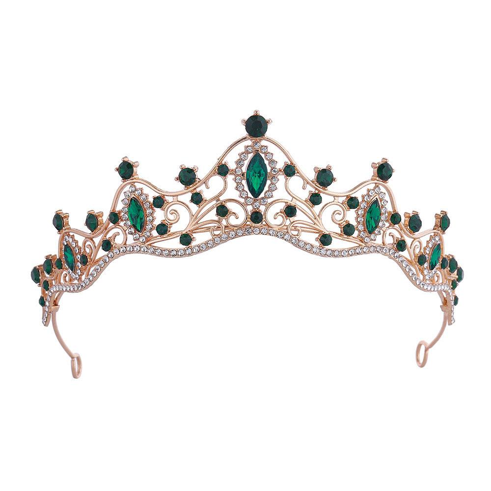 

Свадебная корона Сплав Кристалл Корона Свадебное платье Тиара для волос Девушка Принцесса День рождения Голова Кнопка Аксессуары