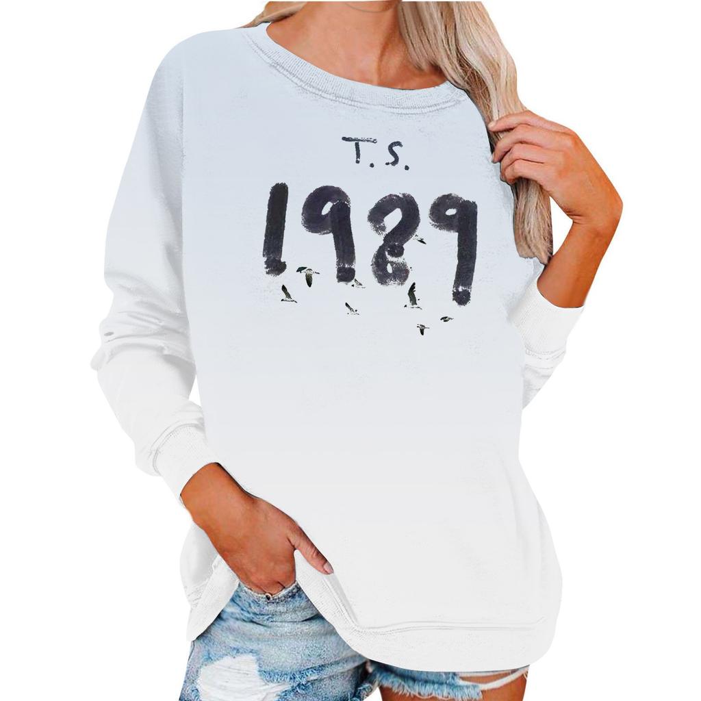 Women's Casual Fashion Halloween Print Long Sleeve O-Neck Sweatshirts Pullover Top
