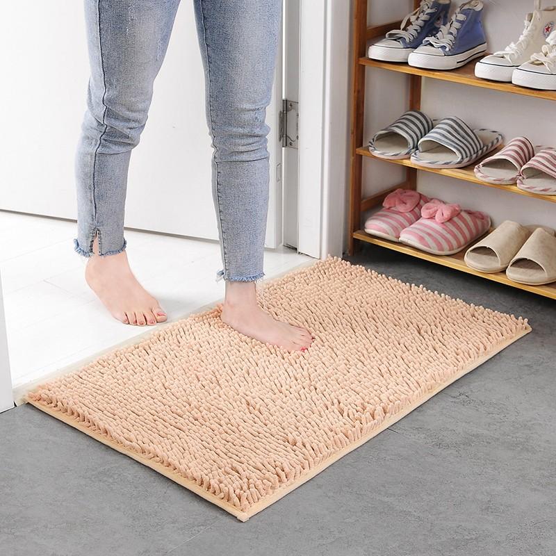 Chenille Long-Pile Mat Bathroom Quick-Absorbent Mat Non-Slip Mat Bedroom Kitchen Living Room Carpet