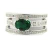 Silver Ring 'Sissi' Green White Silver (rhodium) - 10 Mm
