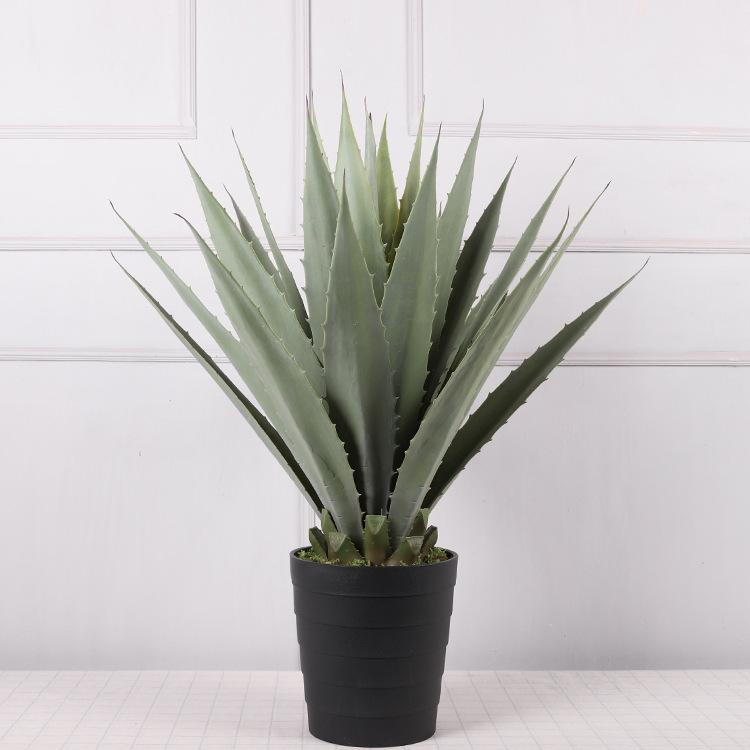 Agave PU Faux Green Plant for Home Decoration - Potted Nordic Simulation Agave