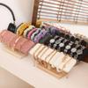 Holzsockel T-förmiger PU-Leder Samt Armband Präsentationsständer Armreif Uhr Haarband Schmuck Aufbewahrungsständer Halter Organizer