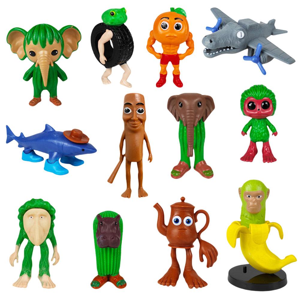 Italian Brainrot Toy Tralalero Tralala Tung Tung Tung Sahur 6-24PCS Funny Animals Desktop Ornaments Collection Decoration