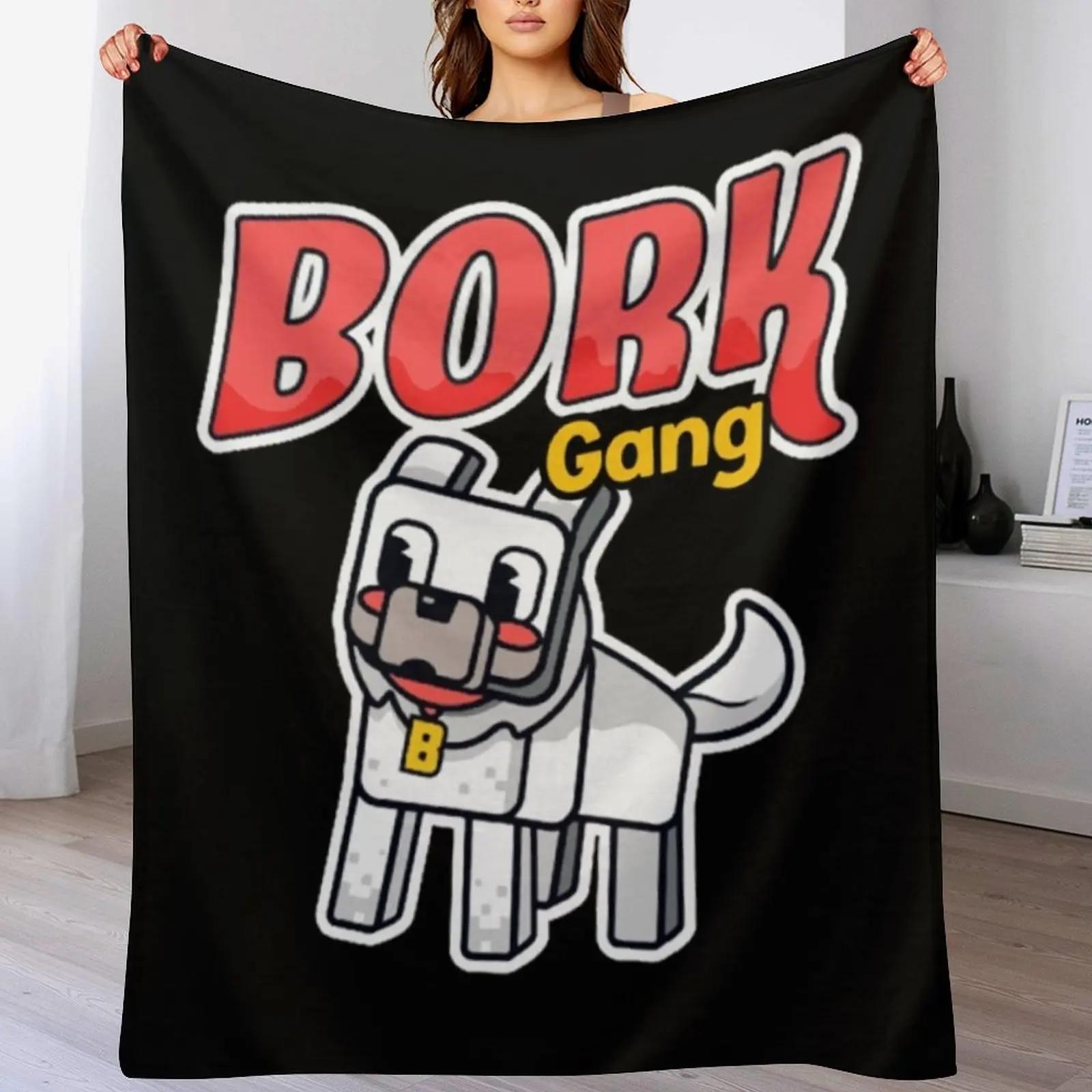 Slogo Bork Gang Throw Blanket Cozy Sofa Blanket for TV Watching Napping 102x76cm(40x30in)