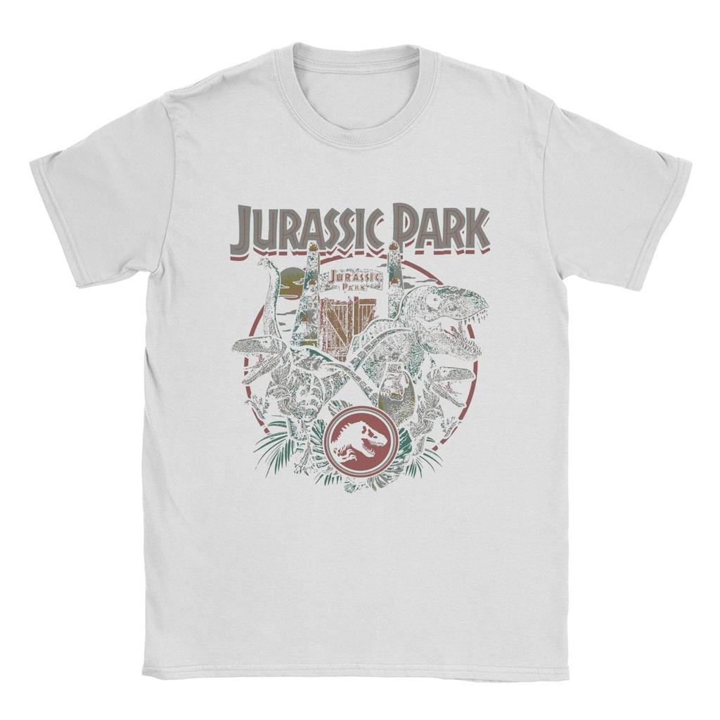 Jurassics Parks Dinosaur Attack Isla Nublar Circle Men T Shirts Unique Tee Shirt Short Sleeve T-Shirt 100% Cotton Printing Tops
