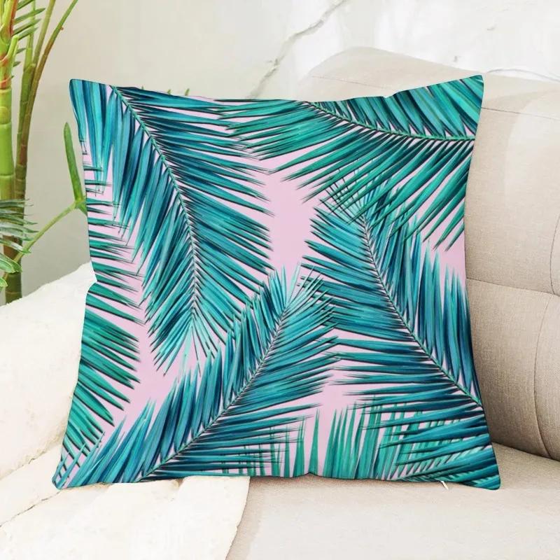 Bedroom Decorative Pillows Tropical Plant Leaves Printed Cushion Covers Home Living Room Sofa