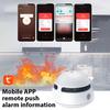 2.4G WiFi Smart Smoke Detector Sound Light Alarm Low Battery Warning Smoke Alarm Detector for Home Office Garage Hotel