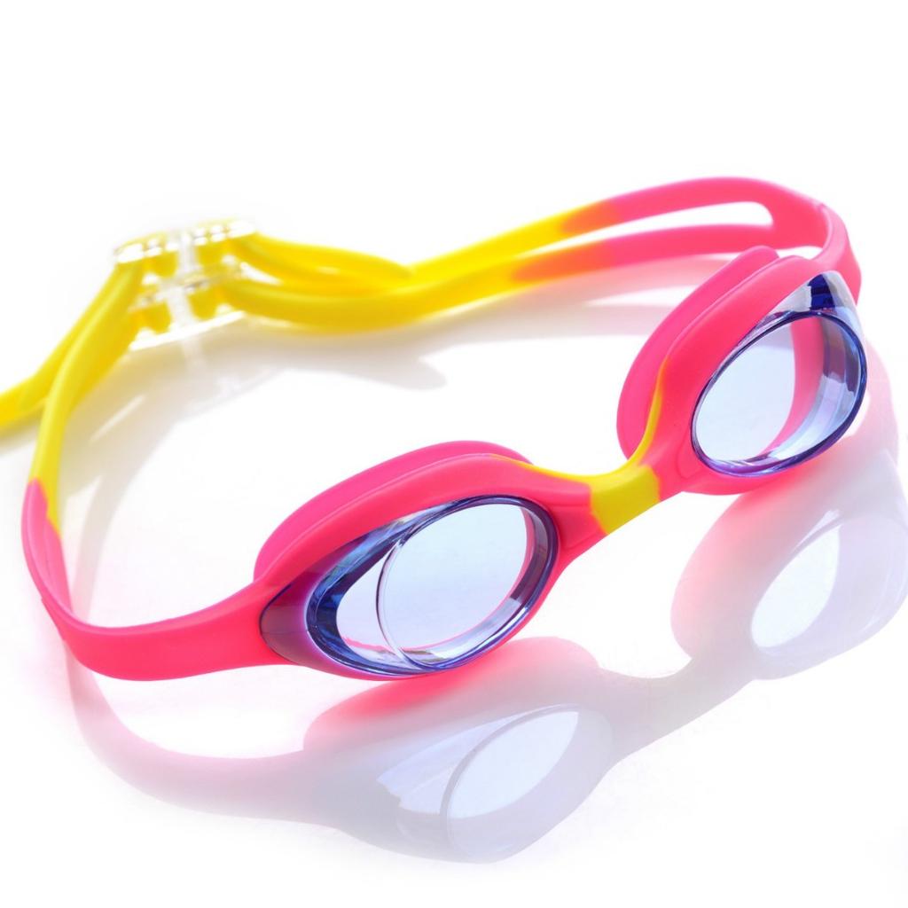 Boxed children's silicone anti-fog swimming goggles