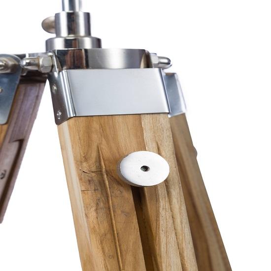 Rustic Wood Tripod Floor Lamp